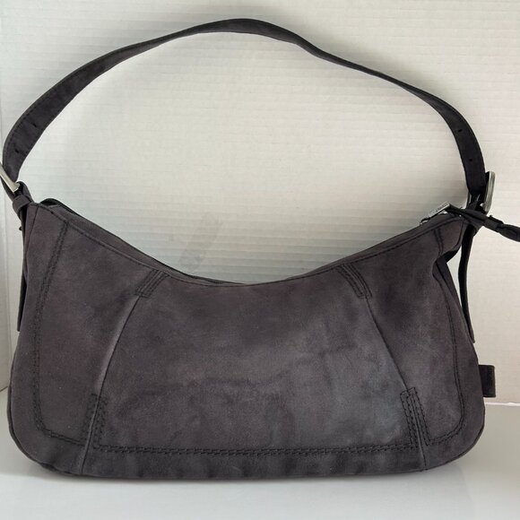 Esprit Handbags - Esprit Suede Hobo Shoulder Bag, Adjustable Strap in Dark Brown